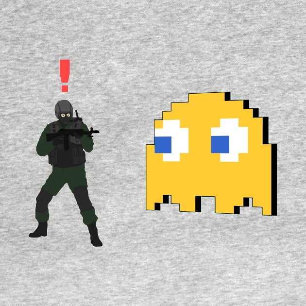 Metal Gear Solid Enemy Soldier Alert Clyde Ghost Pac Man by Bevatron